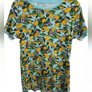 Vera Bradley Lemon Grove Ribbed Knit Pajama Top